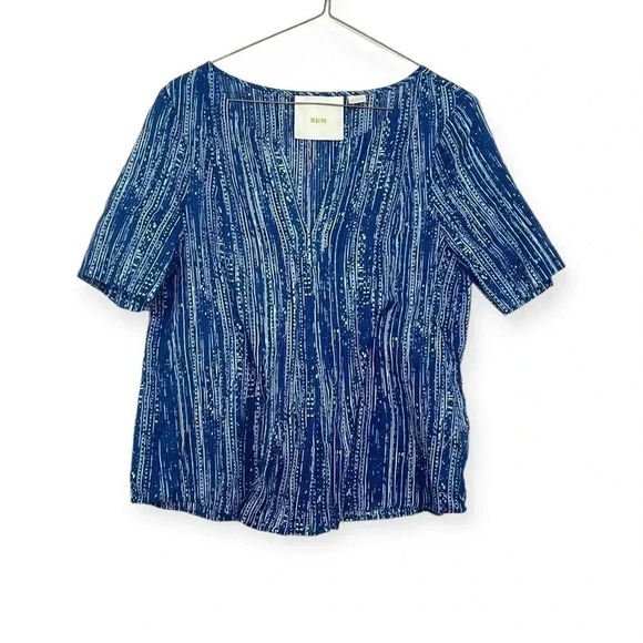 Anthropologie Maeve Blue Orchid Island Top Size 6 - Picture 1 of 6